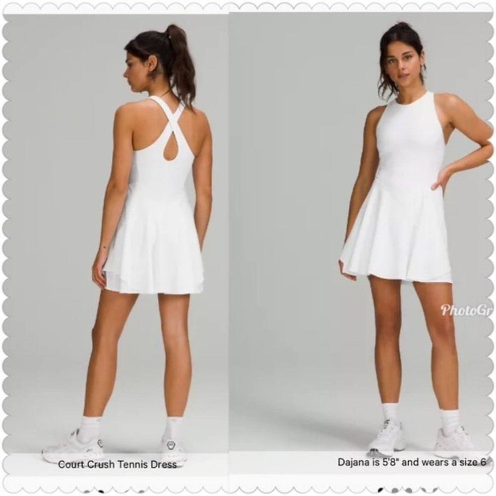 Lululemon Court Crush Tennis Dress in White